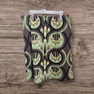 ⭐️Mexx Green and Brown Patterned Pencil Skirt Size 6